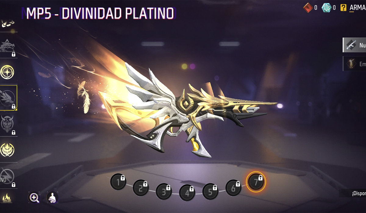 Skins evolutivas de Free Fire: MP5