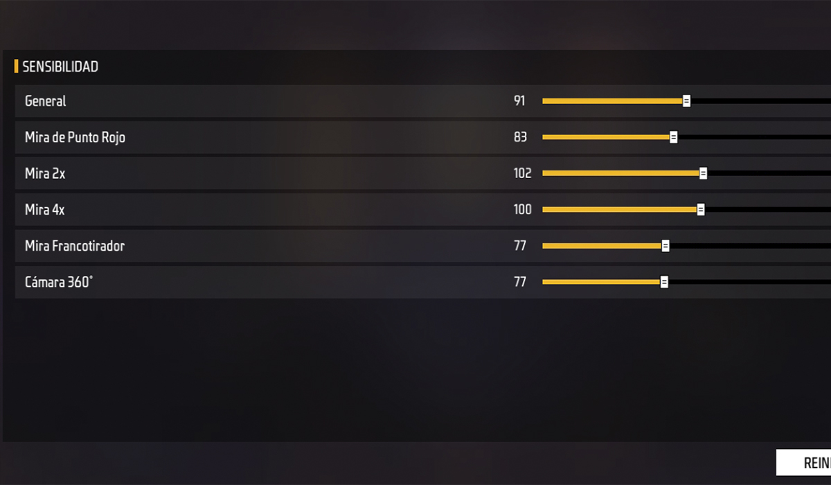 sensibilidad en Free Fire: headshot